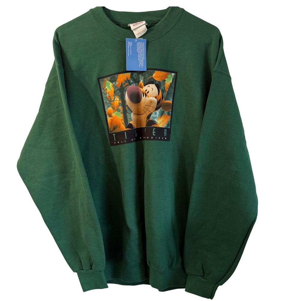 New Vintage 90s Disney Winnie the Pooh Tigger Full Enthusiasm Sweatshirt Large